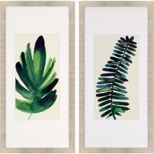 Paragon 3746 - Palm Leaves I Framed Art, Set of 2, Green, Gold Frame Color, 21"W 3746