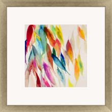 Paragon 4510 - Fallen Colorful Leaves I Framed Art, Blue, Red, Yellow, Gold Frame Color, 43"W 4510