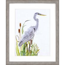 Paragon 6745 - Waterbirds I Framed Art, Gray, Silver Frame Color, 36"W 6745