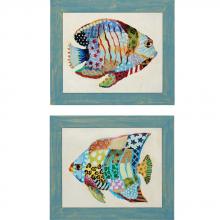 Paragon 7763 - Costa/Rica Framed Art, Set of 2, Blue, 25"W 7763