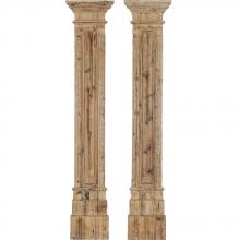 Paragon 9402 - Rustic Columns Wall Sculpture, Set of 2, Beige, 10"W 9402