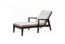 Ratana FN54420ASG-FO5114 - Lucia Adjustable Lounger, Antique Beige, Ash Gray Frame, 28.5"W FN54420ASG-FO511