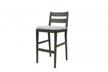 Ratana FN54441ASG-FO5115 - Lucia Bar Chair, Canvas, Ash Gray Frame, 19"W FN54441ASG-FO5115