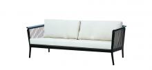 Ratana FN55003BRN-FO5115 - Copacabana Sofa, Canvas, Brown Durastrap, Black Frame, 80"W FN55003BRN-FO5115