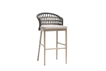 Ratana FN60141LPR-FO5115 - Coconut Grove Bar Chair, Canvas, Pearl Frame, Lithium Pearl Durastrap, 25.5"W FN