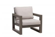 Ratana FN64301PGR-FO5116 - Milano Club Chair, Taupe, Pearl Gray Frame, 33.5"H FN64301PGR-FO5116