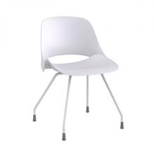 Humanscale T100WWW-----G-- - Trea Office Chair, White, Four-Leg Base, 31.25  34 H T100WWW-----G--