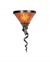 Maitland-Smith 8100-19 - Twisty Wall Sconce, 1-Light, Antique Brass, Black Iron, 11"W 8100-19