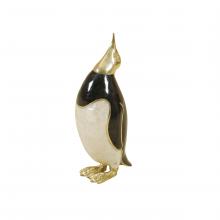Maitland-Smith 8102-10 - Penny Penguin Sculpture, Cast Brass, Black, White, 4"W 8102-10
