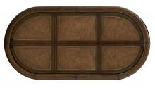 Maitland-Smith 8107-13 - Texas Hold'em Table Cover, Dark Antique Lido Mahogany, European Walnut, Brown Leather