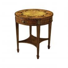 Maitland-Smith 8111-32 - Floral Accent Table, Aged Regency Mahogany, 24"W 8111-32
