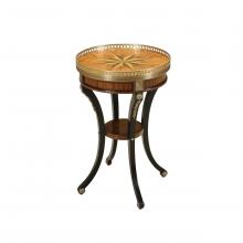 Maitland-Smith 8128-30 - Compass Accent Table, Wood, Black, 18"W 8128-30