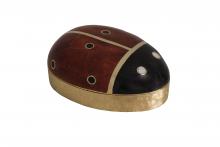 Maitland-Smith 8161-11 - Ladybug Box, Cast Brass, Black, Red, 7"W 8161-11
