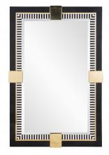 Maitland-Smith 8319-28 - Spectator Mirror, Black, Brass Accents, 40"W 8319-28