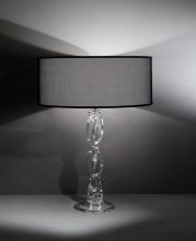 Maitland-Smith 8362-17 - Crystal Ornament Table Lamp, Crystal, Gray Shade, 25"H 8362-17