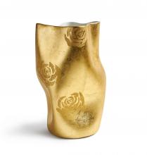 Maitland-Smith 8386-21 - Gold Roses Vase, Gold, 18.25"H 8386-21