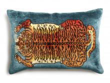 Maitland-Smith 8393-15 - Cali's Cat Pillow, Teal, 24"W 8393-15