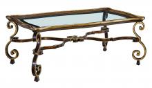 Maitland-Smith 88-0101 - Aria Cocktail Table, Bronze, Glass Top, 51"W 88-0101