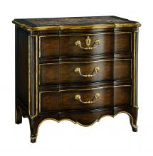 Maitland-Smith 88-0112 - Aria Nightstand, Mahogany, White Ash, Aged Gold Trim, Madeira Marble Top, 32"W 88-0112