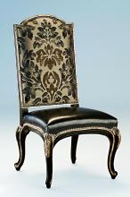 Maitland-Smith 88-0165 - Piazza San Marco Side Chair, Black, Behaus Ebony Back, Glaze Copper Seat, 50"H 88-0165