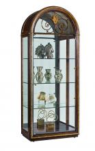 Maitland-Smith 88-0309 - Aria Display Cabinet, Mahogany, Aged Gold Trim, Tempered Glass Doors, 39"W 88-0309