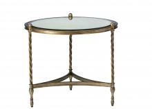 Maitland-Smith 88-0404 - Majorca Side Table, Burnished Champagne Silver Leaf, Antique Mirror Glass Top, 26"H 88-0404