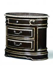 Maitland-Smith 88-0412 - Piazza San Marco Nightstand, Old World Orleans Brown, Madeira Marble Top, Antique Nickle-Plate