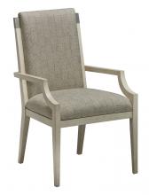 Maitland-Smith 88-0446 - Ensemble Armchair, Mahogany, Luster Fog Silver Upholstery, 40"H 88-0446