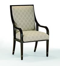 Maitland-Smith 88-0546 - Bolero Armchair, Bombay Mahogany, Deco Topaz Upholstery, 45"H 88-0546