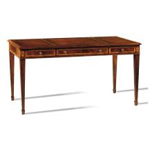 Maitland-Smith 89-0006 - Blixen Desk, Mahogany, Antique Brown Leather, Brass Handles, 60"W 89-0006