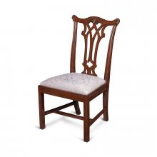 Maitland-Smith 89-0301 - Camden Side Chair, Mahogany , Cream, 39"H 89-0301