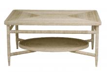 Maitland-Smith 89-0610 - Galleried Abaca Cocktail Table, Natural, 40"W 89-0610