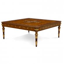 Maitland-Smith 89-0611 - Finneas Cocktail Table, Myrtlewood, Gold & Brass Accents, 51"W 89-0611