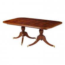 Maitland-Smith 89-0705 - Reeded Dining Table, Mahogany , Brass Accents, 119"W 89-0705