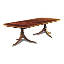 Maitland-Smith 89-0706 - Zephyr Dining Table, Mahogany , Brass Casters, 118"W 89-0706