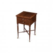 Maitland-Smith 89-1008 - Dixon End Table, Mahogany , Rosewood, Brass Accents, 17.8"W 89-1008