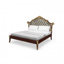 Maitland-Smith 89-1305 - Elliot Uph Upholstered Bed, King, Wood, Gold, 85"W 89-1305