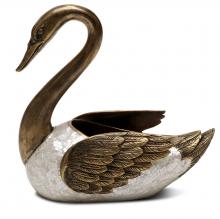 Maitland-Smith 89-1811 - Swan Sculpture, Brass, 4"W 89-1811