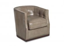 Maitland-Smith RA1139-S-CAL-CLY - Veronica Accent Chair, Calvert Clay Brown Leather, Wood Base, 27"H RA1139-S-CAL-CLY
