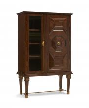 Maitland-Smith CJ8369-51 - Cesar Bar Cabinet, Walnut, Antique Brass Accents, 36"W CJ8369-51