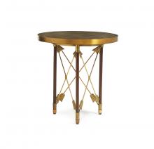 Maitland-Smith CJ8371-30 - Viraan Cocktail Table, Antique Brass, Eglomise Glass Top, 24"W CJ8371-30