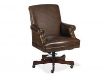 Maitland-Smith RA2218ST-WAR-SPI - Dean Office Chair, Warner Spice Brown Leather, 41.5"H RA2218ST-WAR-SPI