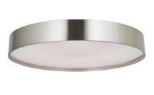 Abra Lighting 30028FM-BN-Snare - 17" 3CCK Metal Cylinder and Frosted Glass Flushmount