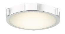 Abra Lighting 30065FM-CH-Halo - 11" Low Profile Frosted Glass Flushmount with High Output Dimmable LED