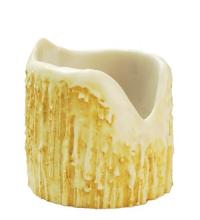 Meyda Black 100531 - 4"W X 4"H Poly Resin Ivory Uneven Top Candle Cover