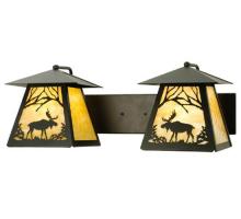 Meyda Black 100846 - 24" Wide Moose at Dawn 2 Light Wall Sconce