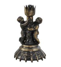 Meyda Black 10170 - 8" High Pond Lily Twin Cherub Table Base