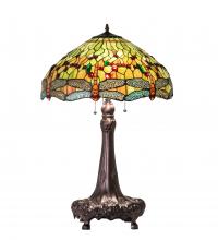 Meyda Black 101830 - 31" High Hanginghead Dragonfly Table Lamp