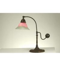 Meyda Black 102407 - 19" High Counter Balance Pink and Green Pate-De-Verre Accent Lamp