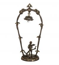 Meyda Black 10243 - 19" High Cherub With Violin Mini Lamp